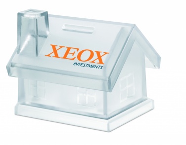 Logotrade promotional items photo of: Plastic house coin bank