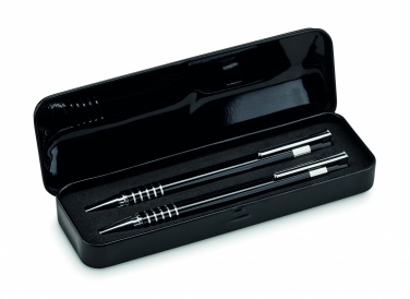 Logo trade promotional gift photo of: Ball pen set in metal box
