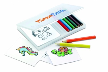 Logo trade promotional product photo of: Wooden pencil colouring set