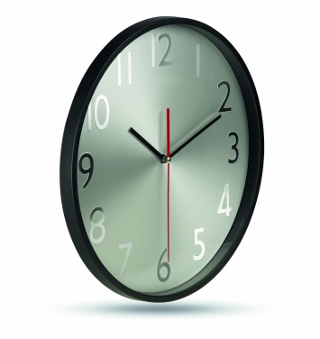 Logotrade promotional merchandise photo of: Wall clock w silver background