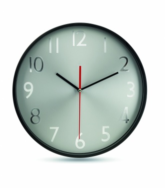 Logotrade corporate gift picture of: Wall clock w silver background