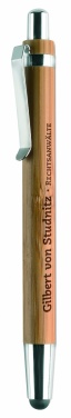 Logo trade promotional products image of: Ball pen in ABS and bamboo