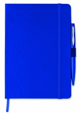 Logo trade promotional merchandise photo of: A5 notebook with pen 72 lined