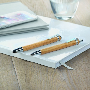 Logotrade business gifts photo of: Bamboo pen and pencil set