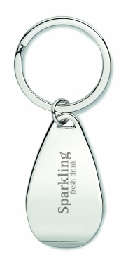 Logo trade promotional gift photo of: Bottle opener key ring Tornio