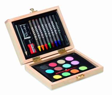 Logo trade promotional products image of: Painting set in wooden box