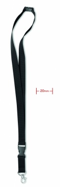 Logo trade promotional giveaways picture of: Lanyard hook and buckle 20 mm