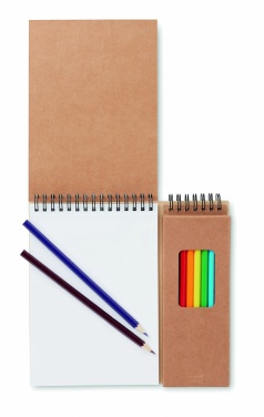 Logo trade advertising products image of: Colouring set with notepad