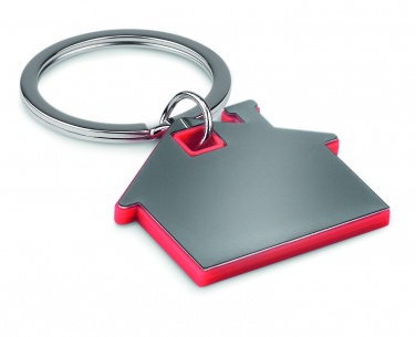 Logotrade promotional gift image of: House shape plastic key ring Rezekne
