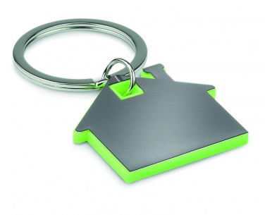 Logo trade promotional products image of: House shape plastic key ring Rezekne