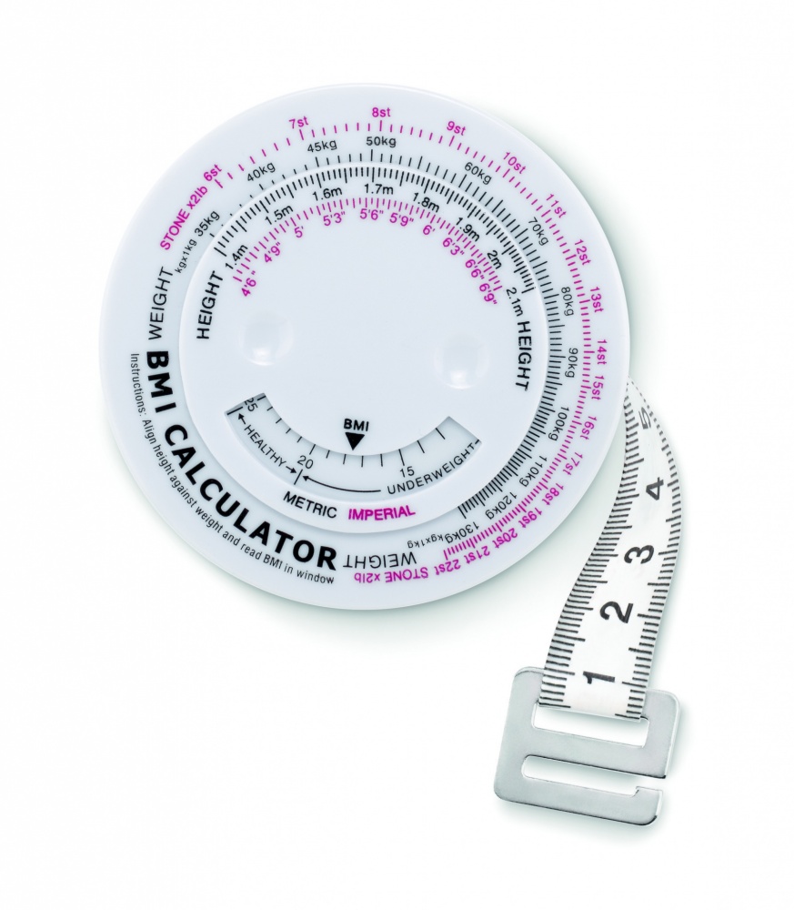 Logo trade promotional merchandise image of: BMI measuring tape