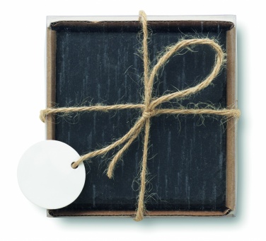 Logo trade promotional merchandise picture of: Slate coasters with EVA bottom
