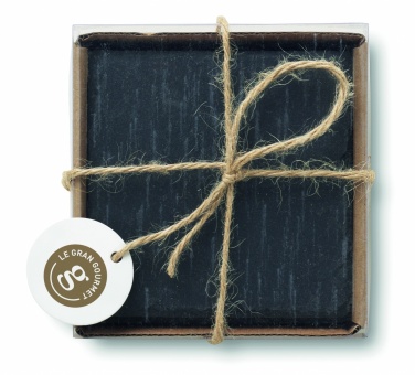 Logo trade business gifts image of: Slate coasters with EVA bottom