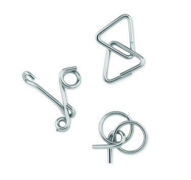 Logo trade corporate gift photo of: Set of 3 metal brain teasers
