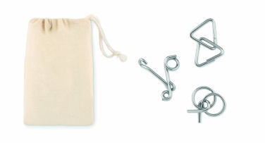 Logo trade corporate gift photo of: Set of 3 metal brain teasers