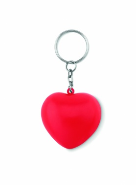 Logo trade promotional giveaways image of: Key ring with PU heart Ogre