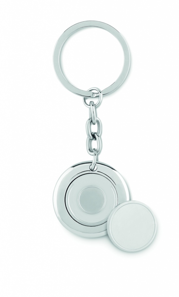 Logo trade promotional giveaway photo of: Key ring with token Cēsis