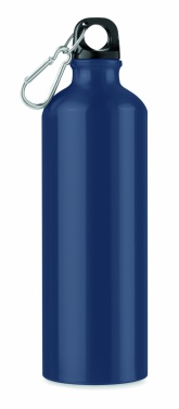 Logo trade promotional merchandise picture of: Single-walled 750 ml aluminum bottle with a carabiner and customizable printing