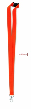 Logo trade promotional giveaway photo of: Lanyard with metal hook 20 mm