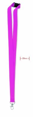 Logo trade advertising product photo of: Lanyard with metal hook 20 mm