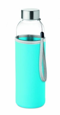 Logo trade corporate gifts picture of: Glass bottle in pouch 500ml