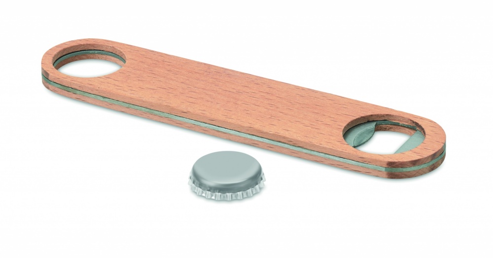 Logo trade business gift photo of: Wooden bottle opener