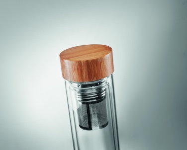 Logo trade promotional product photo of: Double wall glass bottle 400ml München