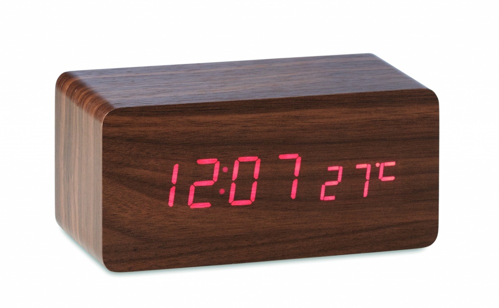 Logotrade corporate gift picture of: LED clock/5W wireless charger