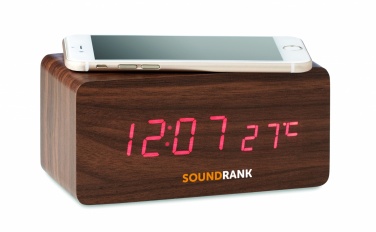 Logotrade advertising product picture of: LED clock/5W wireless charger