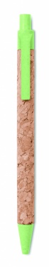 Logo trade promotional items image of: Cork/ Wheat Straw/ABS ball pen