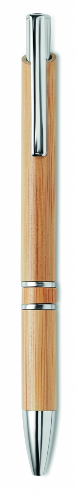 Logo trade promotional merchandise picture of: Bamboo automatic ball pen