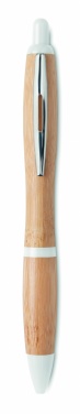 Logo trade promotional giveaway photo of: Ballpoint pen made of ABS and bamboo