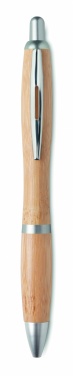 Logo trade promotional merchandise picture of: Ballpoint pen made of ABS and bamboo