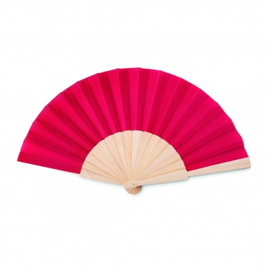 Logo trade corporate gifts image of: Manual hand fan wood