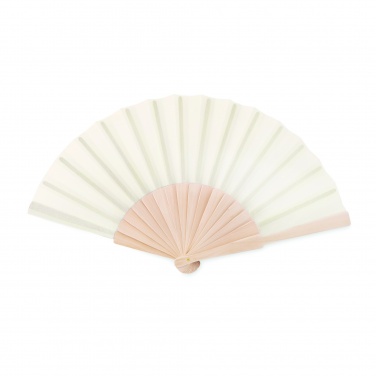 Logo trade promotional giveaways picture of: Manual hand fan wood