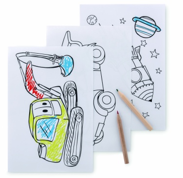 Logo trade promotional items image of: Colouring set with 6 pencils
