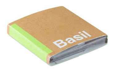 Logo trade promotional items image of: Compost with seeds "BASIL"