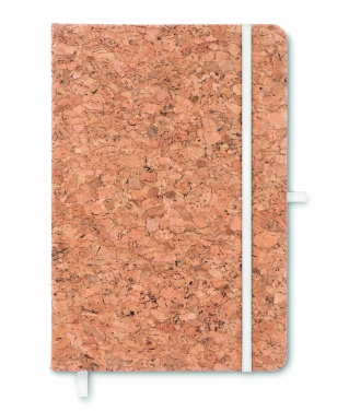 Logo trade corporate gifts image of: A5 cork notebook 96 lined