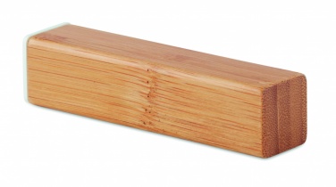 Logo trade corporate gift photo of: Power bank bamboo 2200 mAh POWERBAM