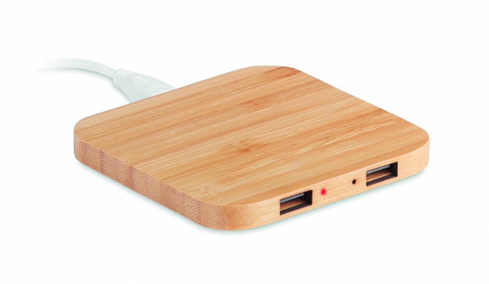 Logotrade promotional items photo of: Bamboo wireless charge pad 5W