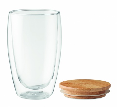 Logotrade corporate gift image of: Double wall  glass 450 ml Frankfurt