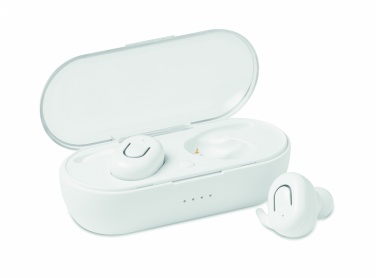 Logo trade promotional items picture of: TWS earbuds with charging box