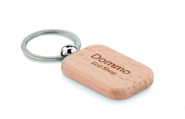 Logotrade promotional giveaway image of: Rectangular wooden key ring Bauska