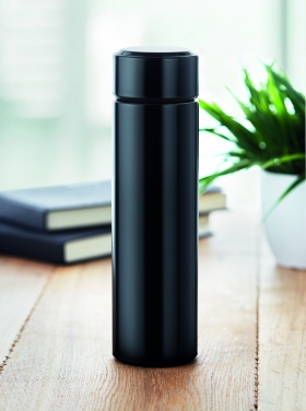 Logo trade advertising product photo of: Bottle with touch thermometer