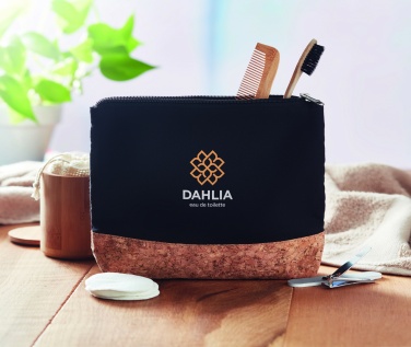 Logotrade promotional products photo of: Cork & cotton cosmetic bag