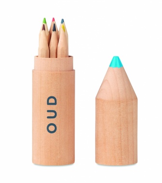 Logo trade promotional products image of: 6 pencils in wooden box