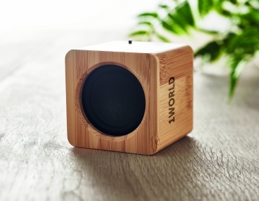Logo trade promotional items picture of: Bamboo wireless speaker