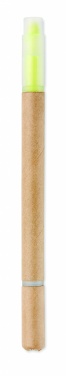 Logo trade promotional gifts picture of: 2 in 1 carton pen highlighter