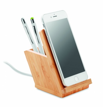 Logo trade corporate gifts picture of: Wireless charger pen holder 5W BAICOI