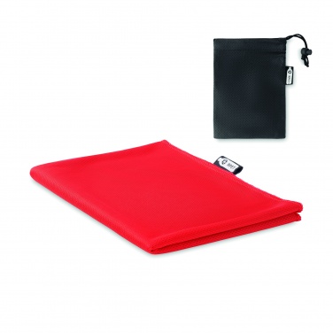 Logo trade promotional merchandise picture of: RPET sports towel and pouch